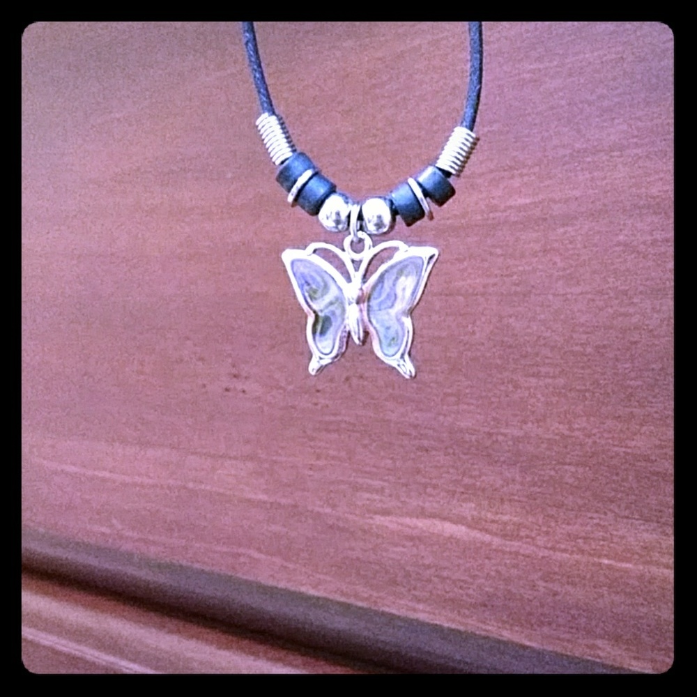 A butterfly necklace